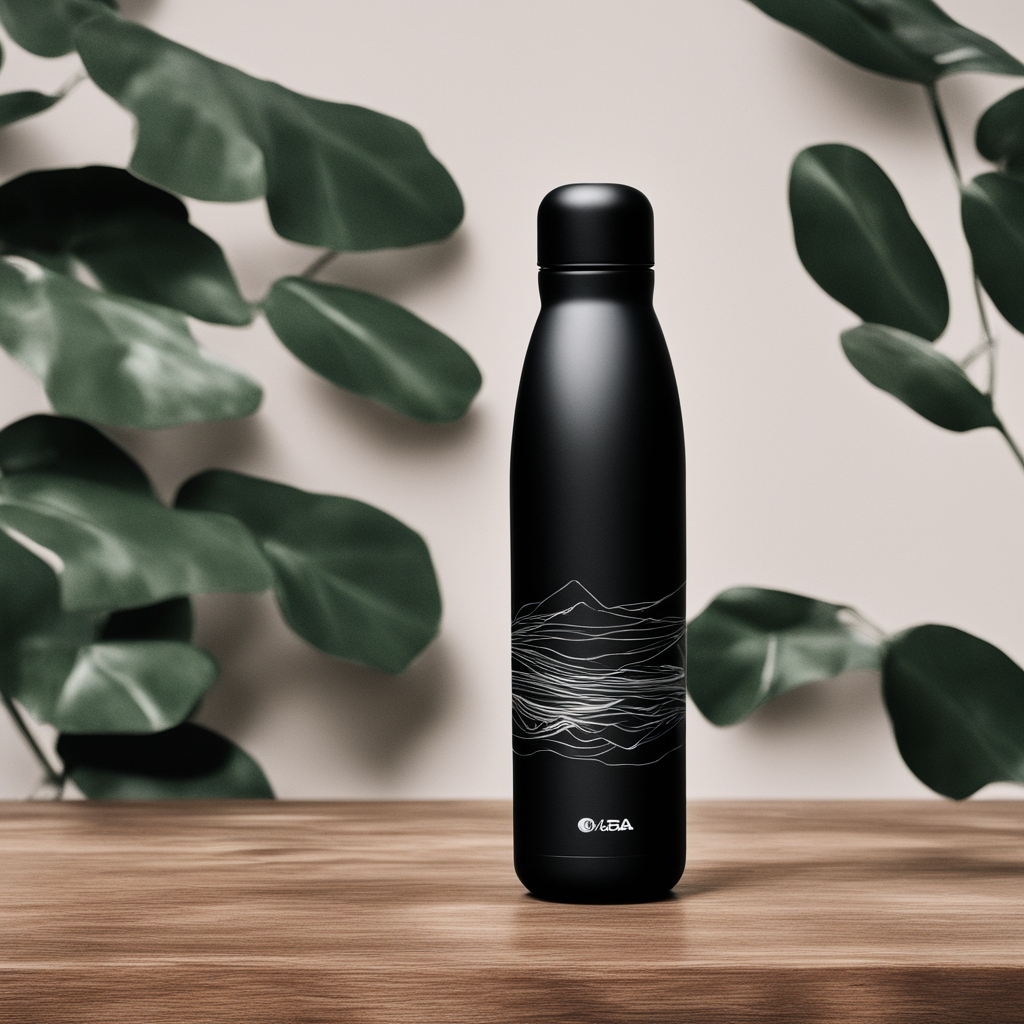 black water bottle