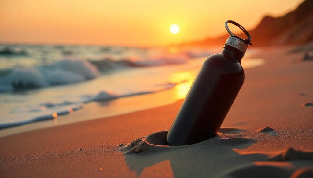 black water bottle
