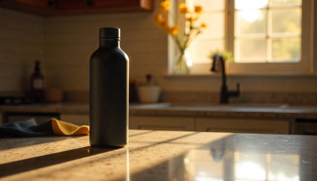 black water bottle