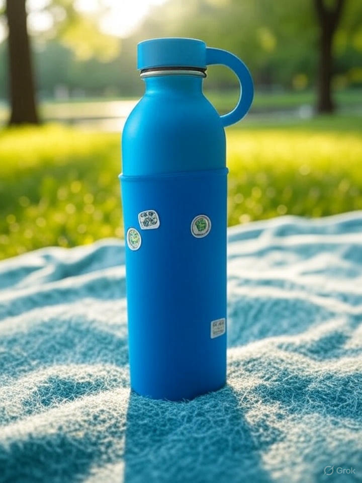 reusable glass water bottle