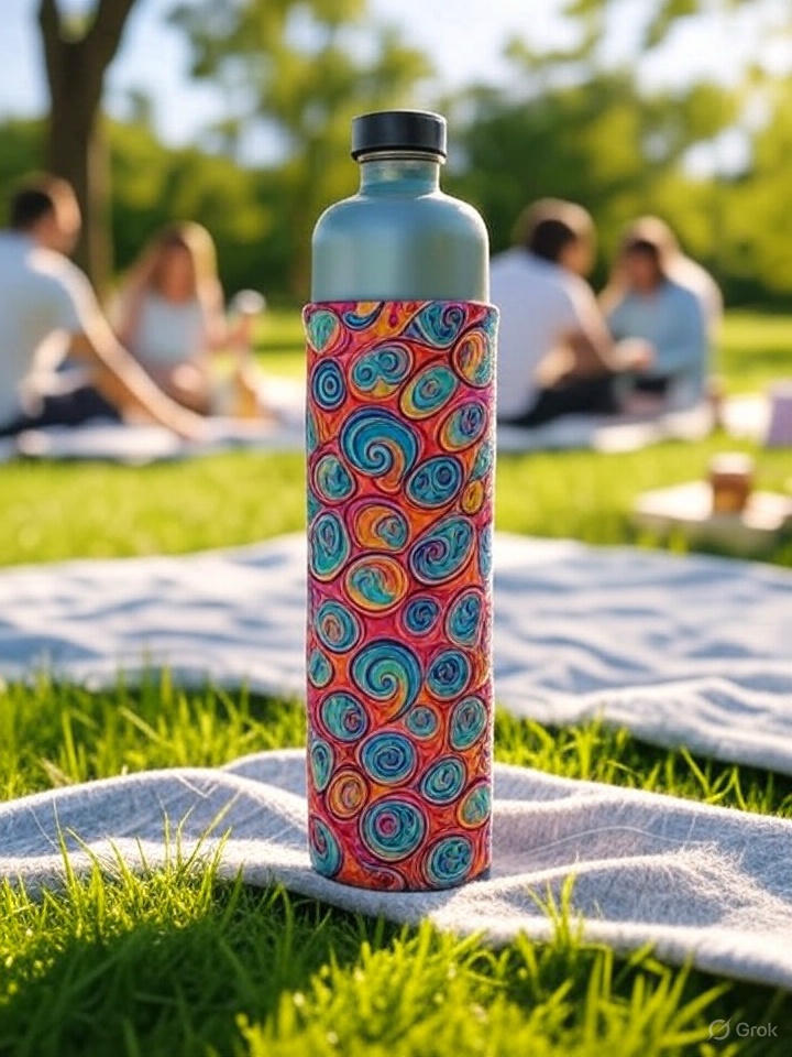 reusable glass water bottle
